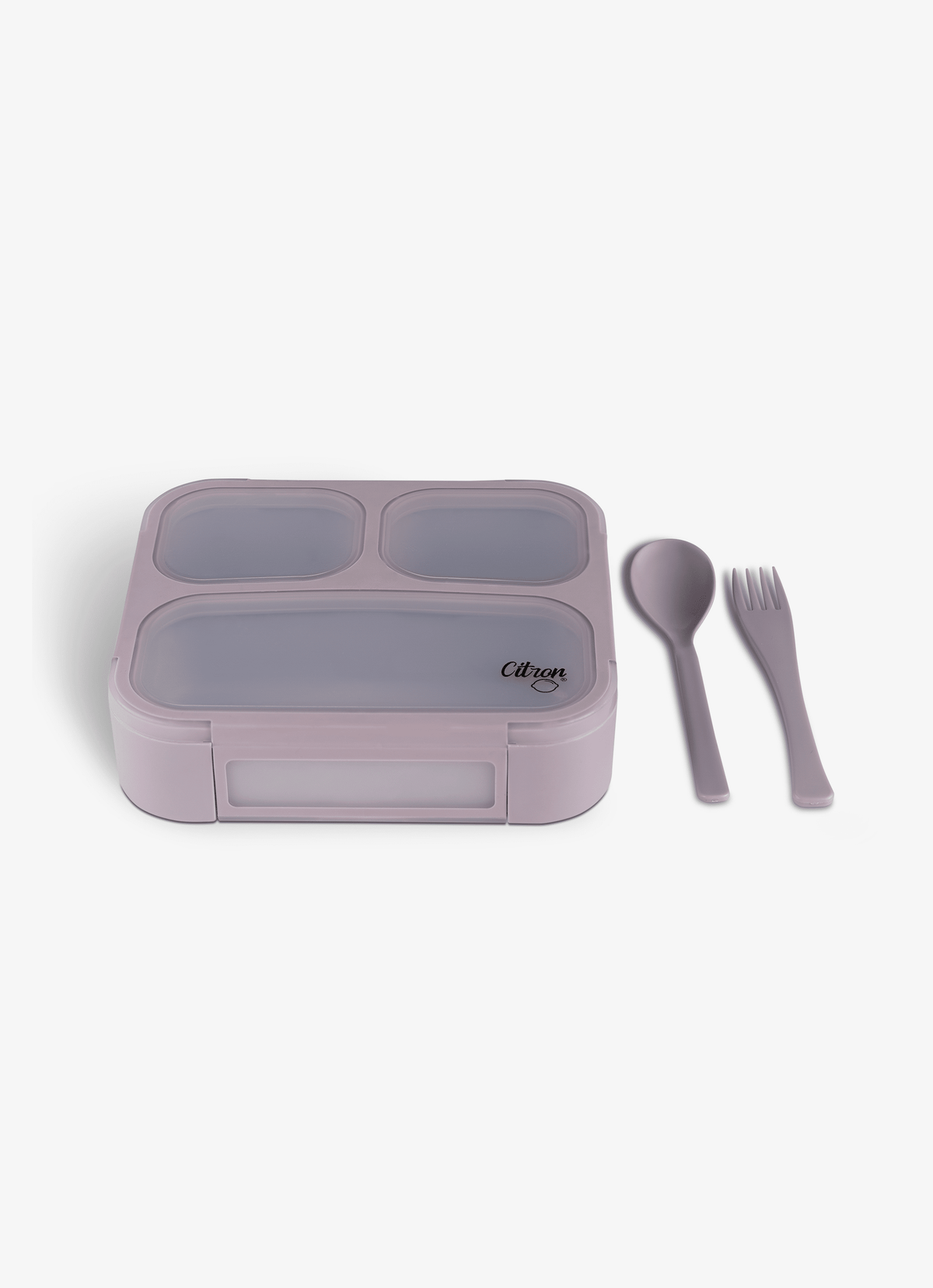 Lunch Box with Fork & Spoon - Purple