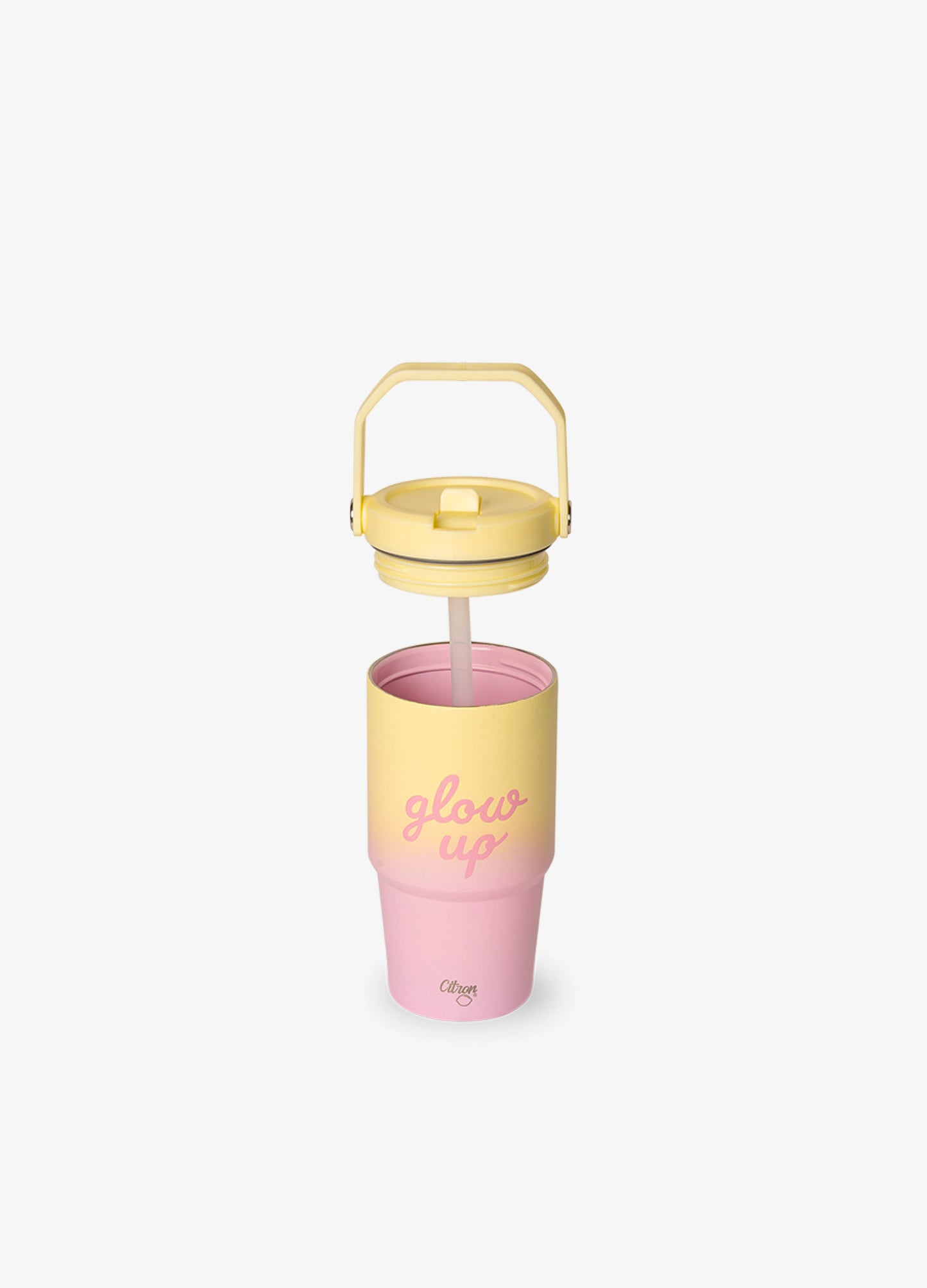 Insulated Tumbler 600ml - Yellow Pink