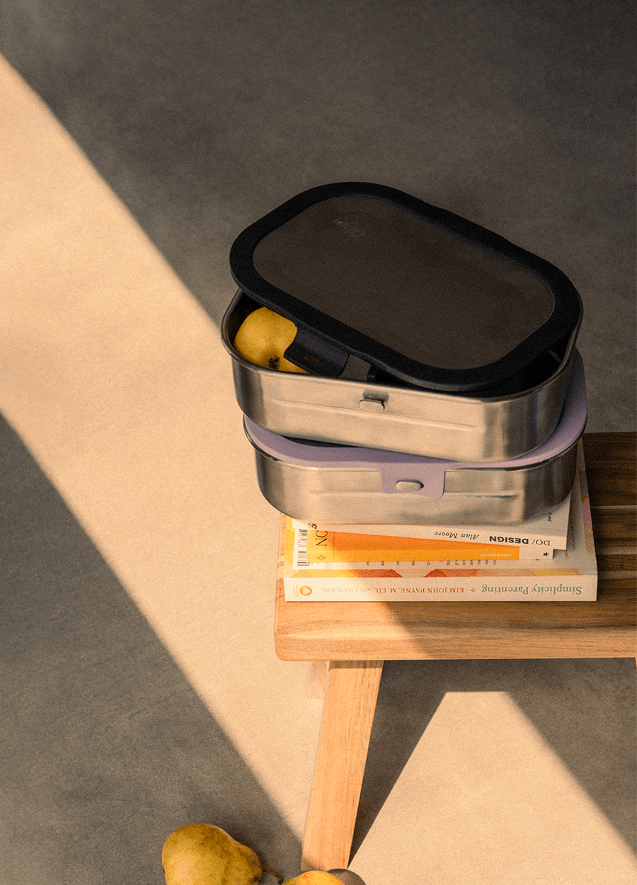 Stainless Steel Lunchbox - 2 Compartment - Purple