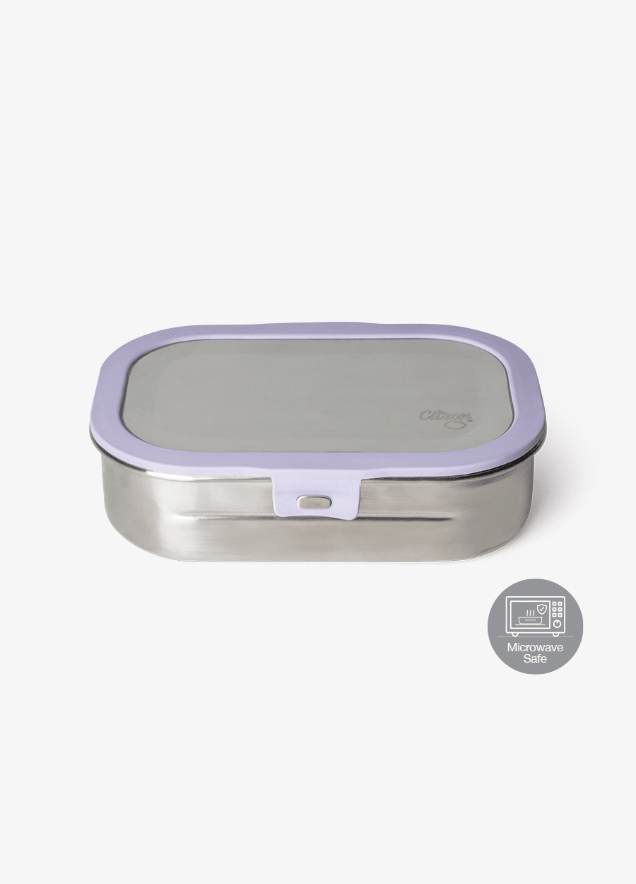 Stainless Steel Lunchbox - 2 Compartment - Purple