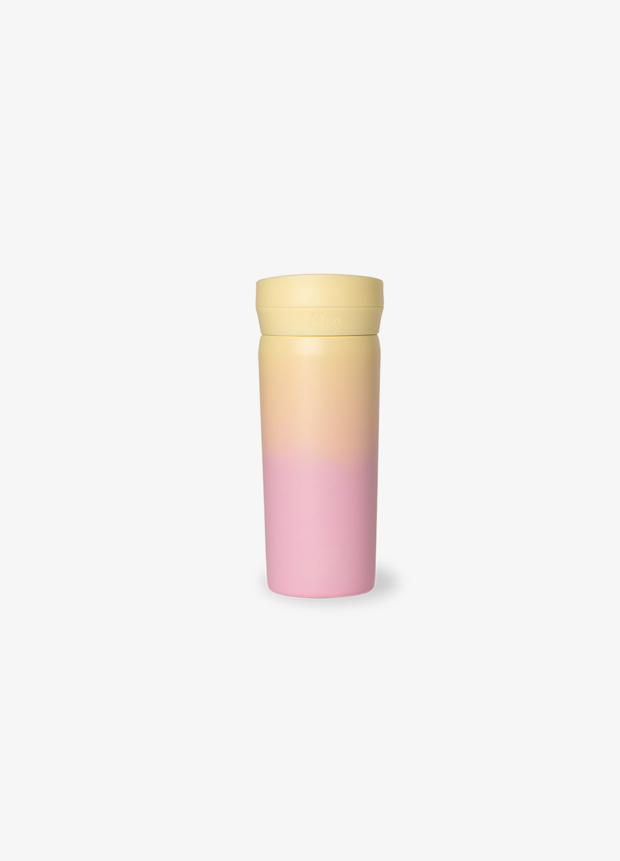 Insulated Coffee Mug 450ml - Pink Yellow