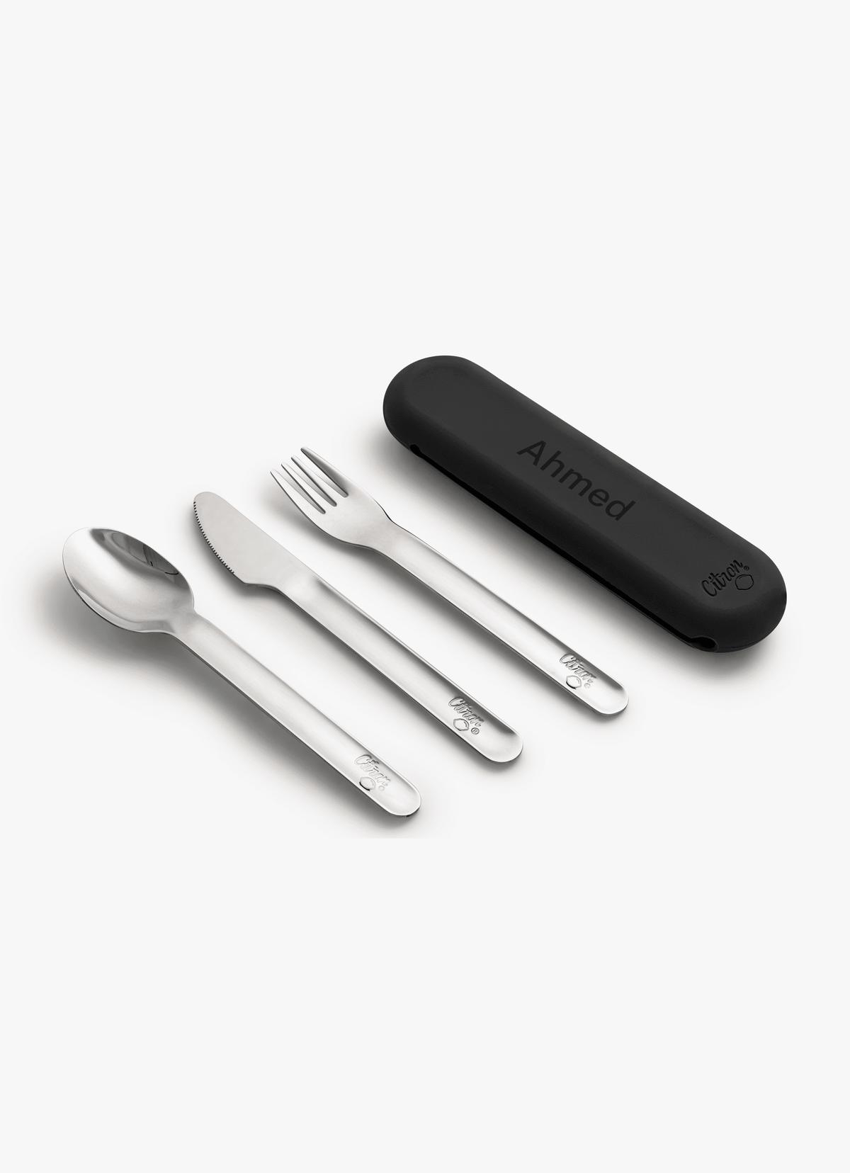 Stainless Steel Cutlery Set - Black + Case